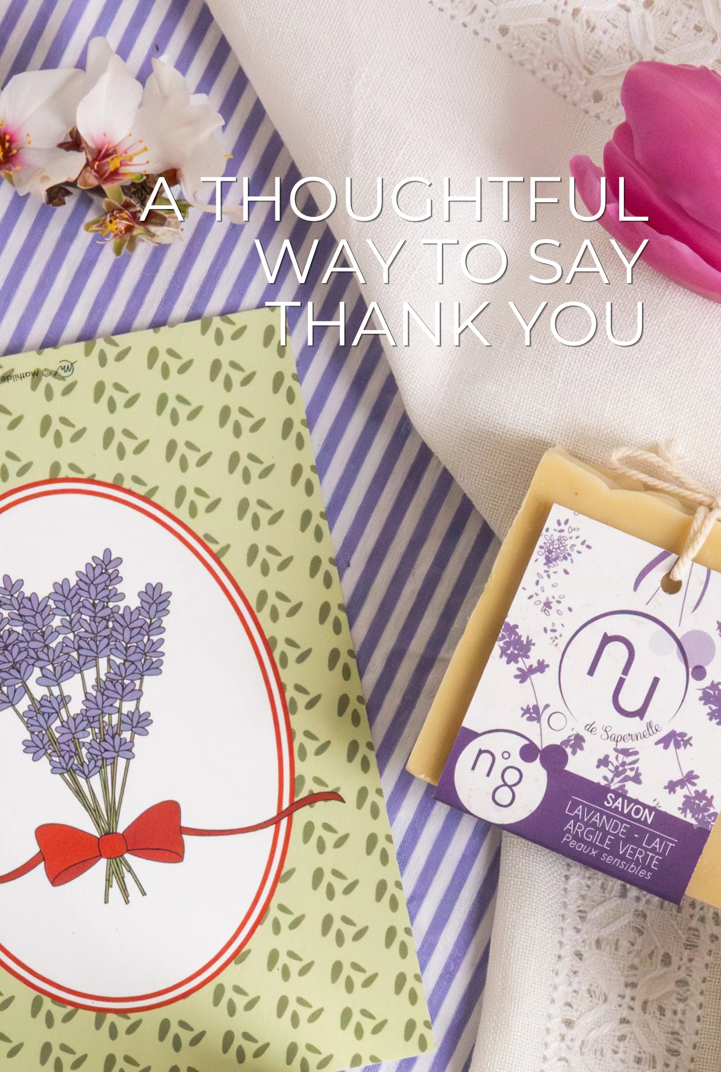 Thank You Teacher gift box hero banner, Provençal end of year gift