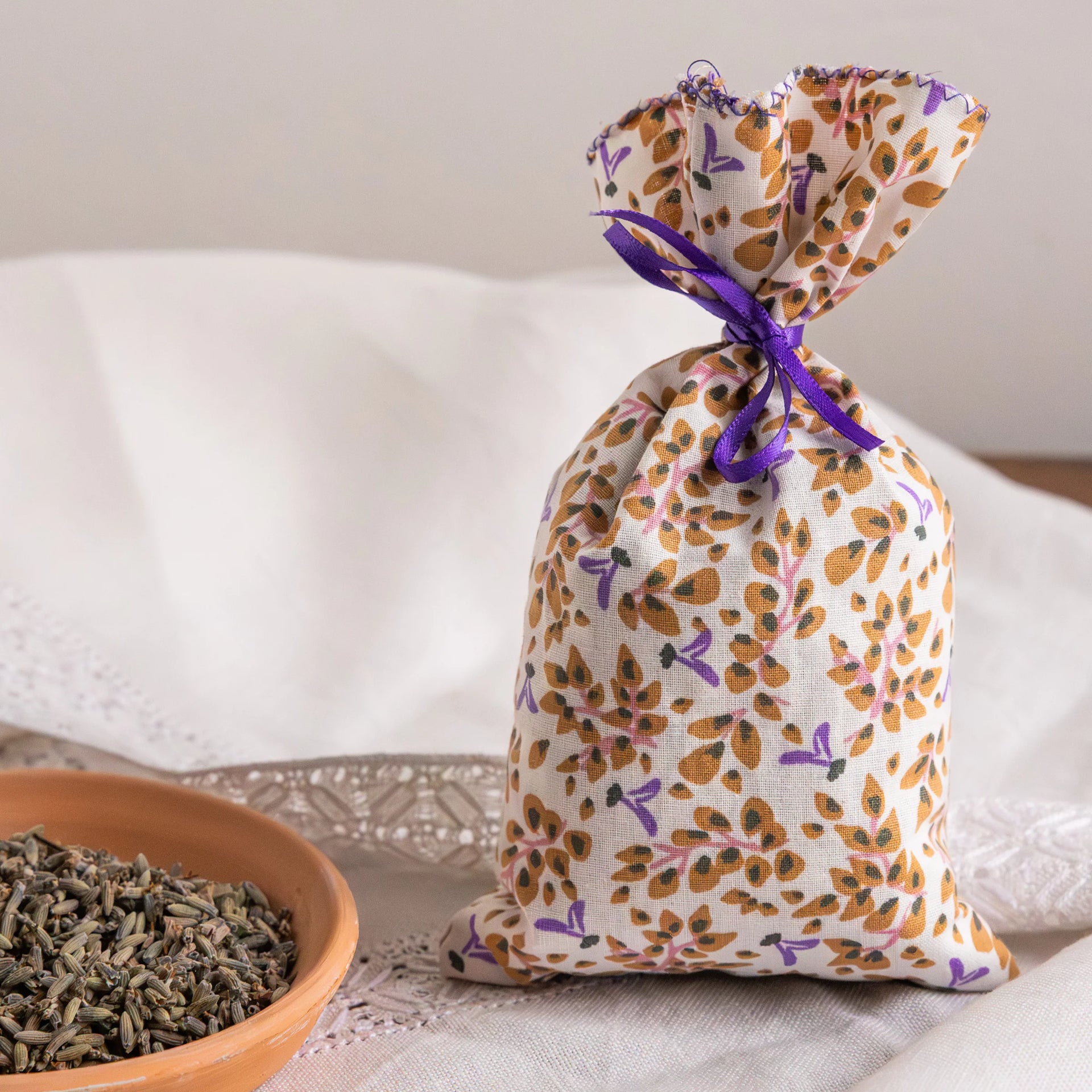 lavender flower fabric Organic Lavender Fabric Pouch (35g)