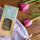 La Provence en Bouteille organic Provence herbs 40g bag on Provençal striped fabric with pink tulips