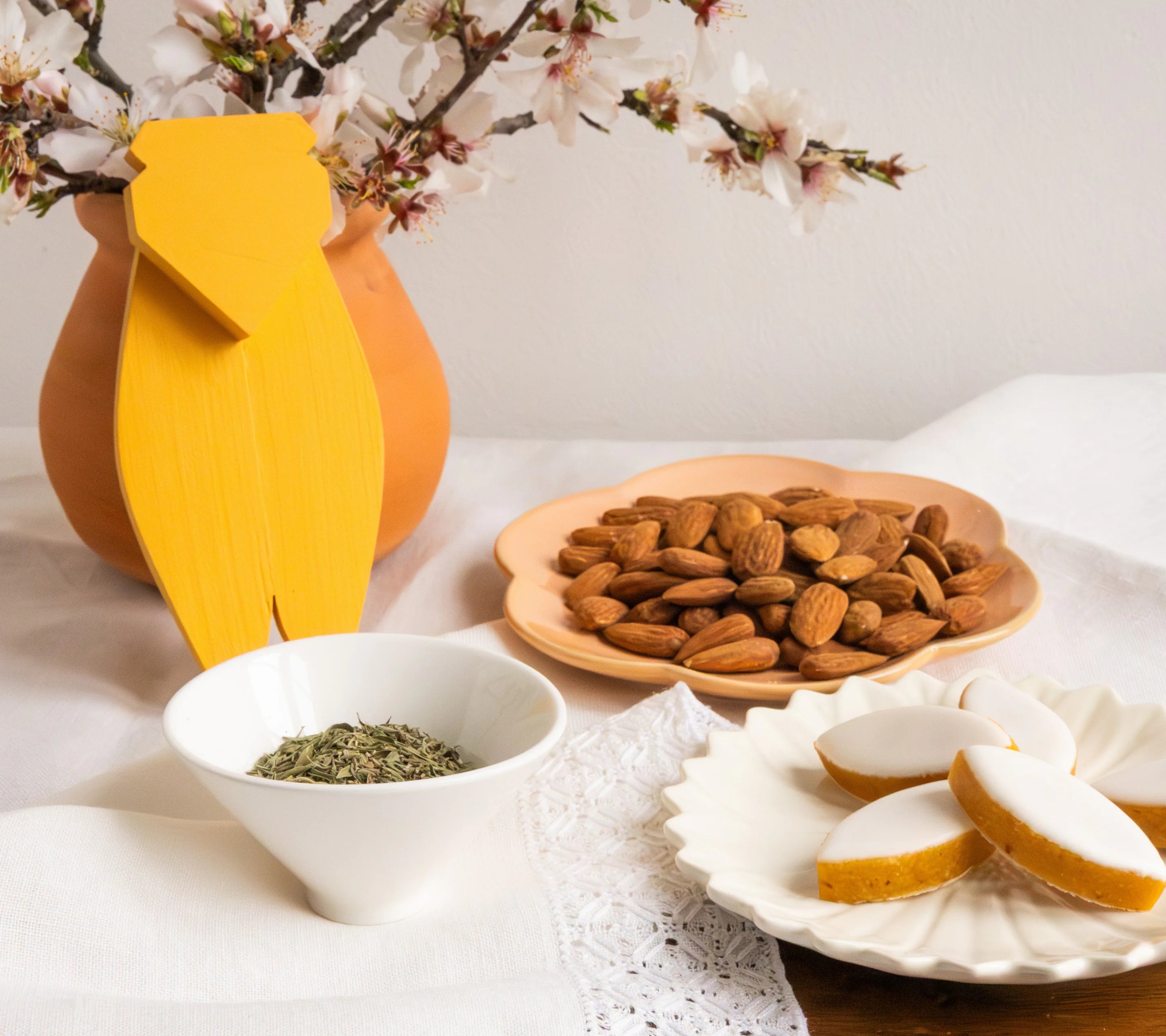 Provençal artisanal selection with grilled almonds, calissons and Provence herbs, signature Céline en Provence gift box